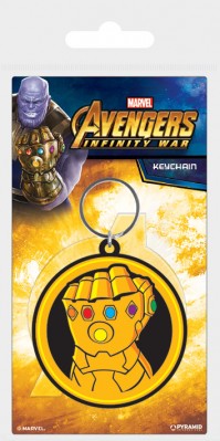 Avengers Infinity War Infinity Gauntlet Rubber Keychain Keyring Metal Rubber
