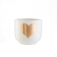 Mini Gold Heart Planter Sleek Simple Indoor House Pot Flower Kitchen Bedroom