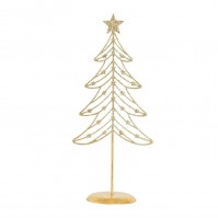 Christmas Tree Decoration Gold Glitter Wire Metal Decor House Cute Sparkly