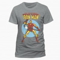 Marvel The Invincible Iron Man Unisex T-Shirt Grey Mens Womens Tony Stark