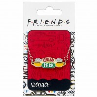 Friends Official Central Perk Logo Silver Plated Charm Necklace Coffee Shop