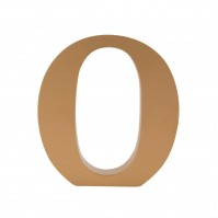 Gold Wooden Letter O Free Standing Spell 3D Alphabet Simplistic Decoration