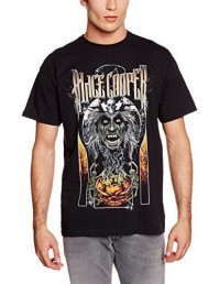 Alice Cooper Official I am Halloween Mens Black T-Shirt Retro Hard Rock Medium