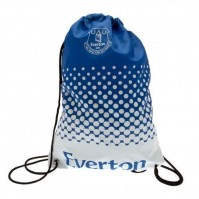 Everton Football Club Official Blue And White Fade Gym Drawstring Bag Crest Badge