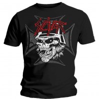 Slayer Men's Black Short Sleeved T-Shirt Graphic Skull Rock Band Official Small