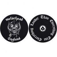 Motorhead England And Louder Black Slipmats Turntable DJ Official Lemmy 
