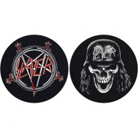 Slayer Pentagram And Wehrmacht Black Slipmats Turntable DJ Official Logo Metal