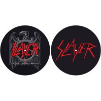 Slayer Black Eagle Scratched Logo Black Slipmats Turntable DJ Official 