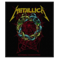 Metallica Tangled Web Official Black Rectangle Sew On Woven Patch Rock