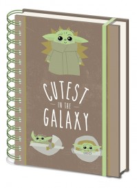 Star Wars Official The Mandalorian Cutest Galaxy A5 Wiro Lined Notebook Baby Yoda