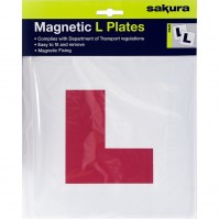 Sakura Pack Of 2 L Plates Magnetic Learning Red Pair Removable Car Van Driving