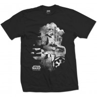 STAR WARS Mens White T-Shirt ROGUE ONE Stormtrooper