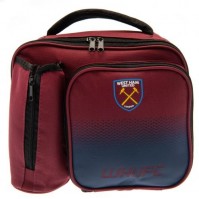 West Ham Football Club Official Fade School Lunch Bag Box With Bottle Holder