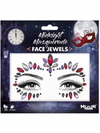 Moon Terror Midnight Masquerade Face Jewels Stickers Festival Fancy Dress 