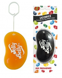Jelly Belly Bean Tangerine Orange + Licorice Liquorice 3D Car Home Air Freshener Fragrance