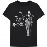 Nightmare Before Christmas Official Splendid Jack Mens Black T-Shirt Unisex