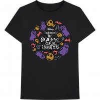 Nightmare Before Christmas Official Character Flight Mens Black T-Shirt Unisex