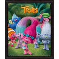Dreamworks Trolls Characters Official HD 3D Lenticular Poster Moving Picture