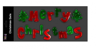Merry Christmas Gels Stickers Window Decoration Red Green 15 cm 25 cm Tree