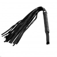 Black Leather Whip Tassel Fancy Dress Accessory Toy Fun Prop Cat Of Nine Tails By AoE Performance