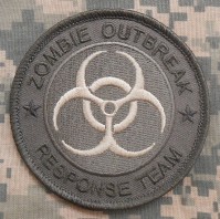 Zombie Hunter Outbreak Response Team Army Colours Khaki Green  Back