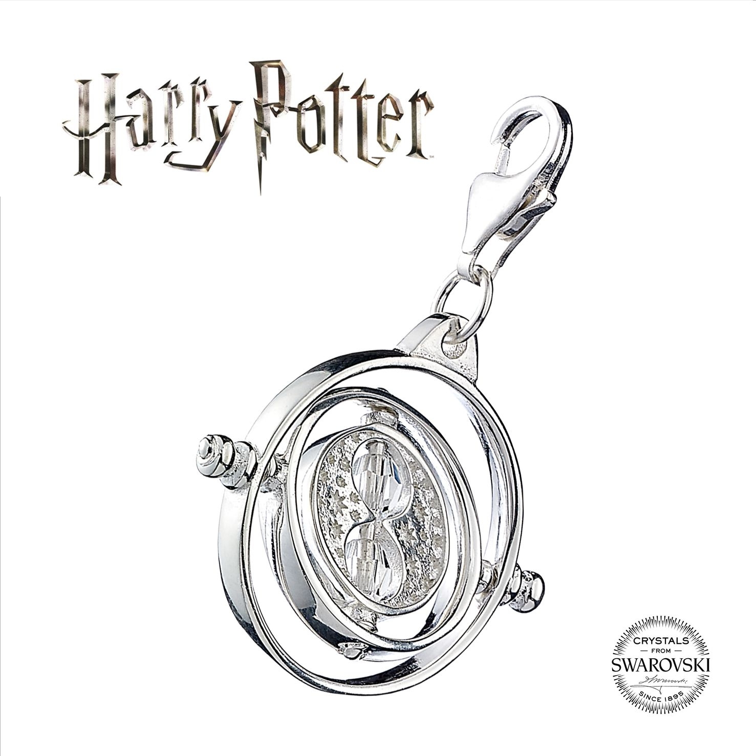 Details about Harry Potter Official Embellished Swarovski Crystal Time  Turner Clip On Charm