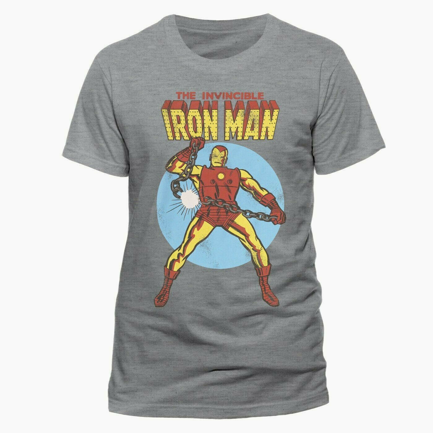 Herrenmode Marvel The Invincible Iron Man Unisex T-Shirt Grey Mens ...