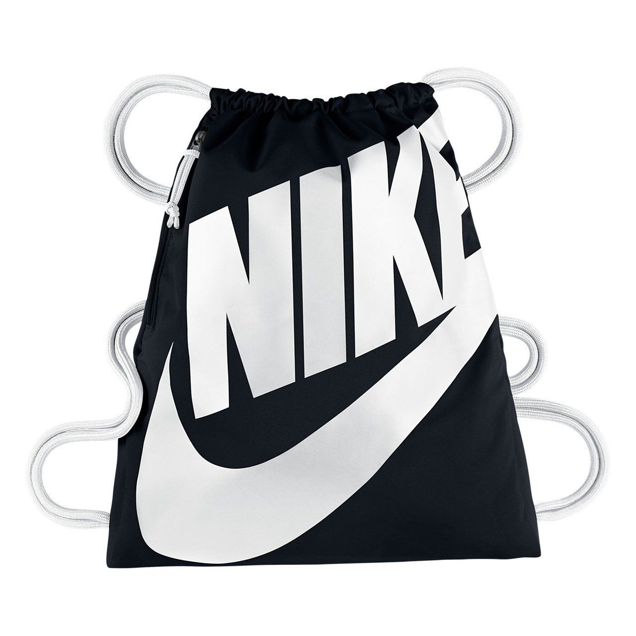 Nike Heritage Gym Bag Black Navy White Sport Drawstring School Backpack ...