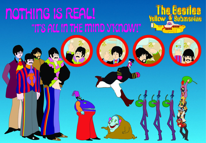 The Beatles Yellow Submarine Nothing Is Real Postkarte Fotografie Amts Ebay